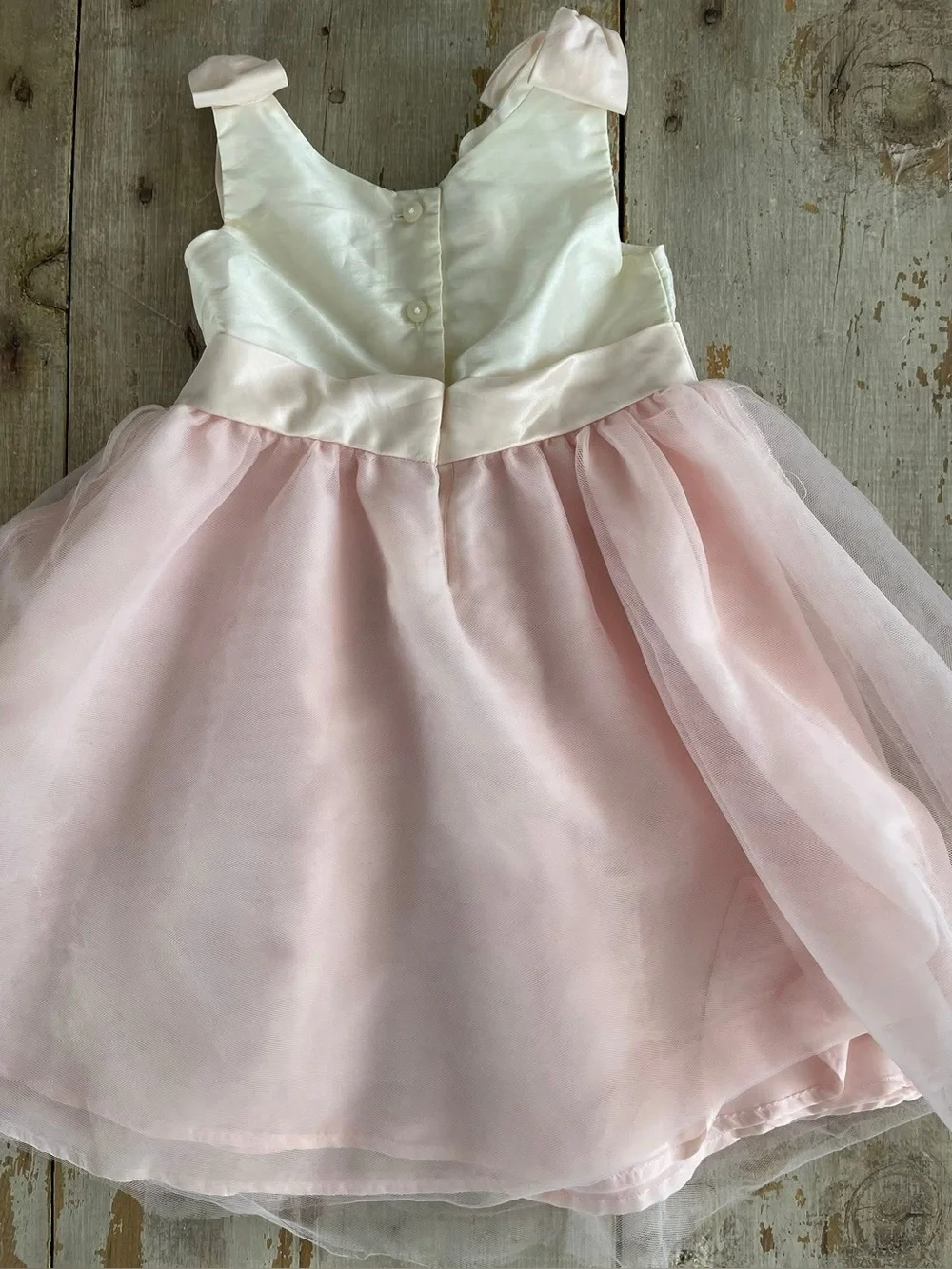 Janie and Jack vintage bow/tulle dress - 2